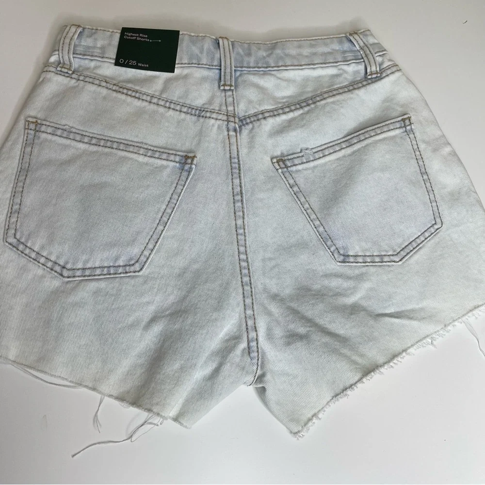 Wild Fable Women's Super-High Rise Crochet Cut-Off Jean Shorts size 16 - Picture 6 of 11